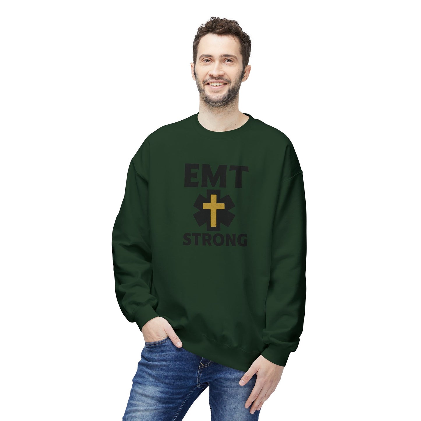 EMT Strong Christian Cross Sweatshirt