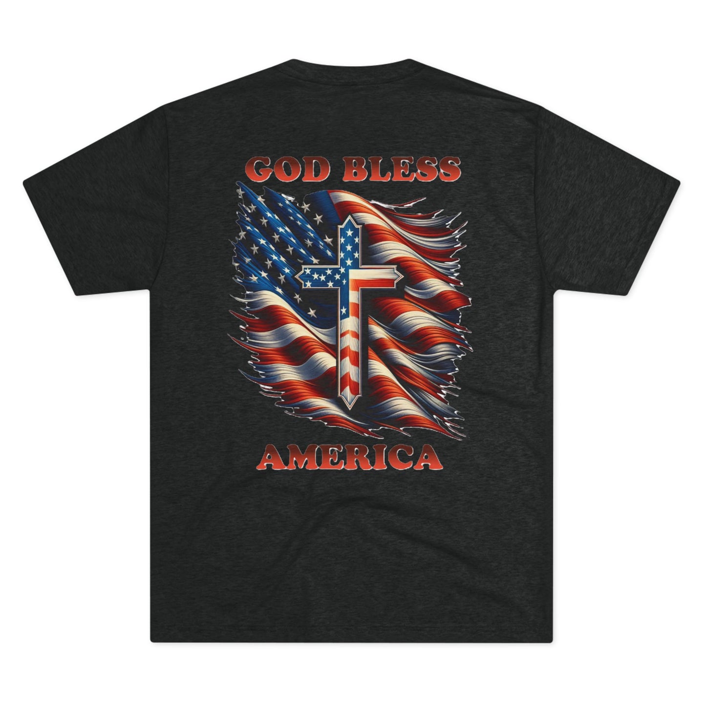 Copy of Unisex Tri-Blend Crew Tee "GOD BLESS AMERICA"