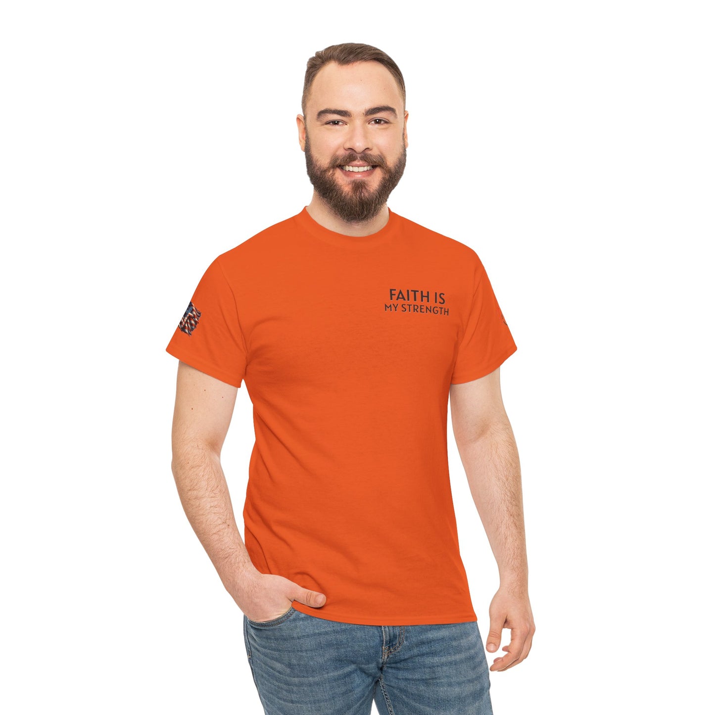 Christian Tee - Philippians 4:13 'Faith Is My Strength'