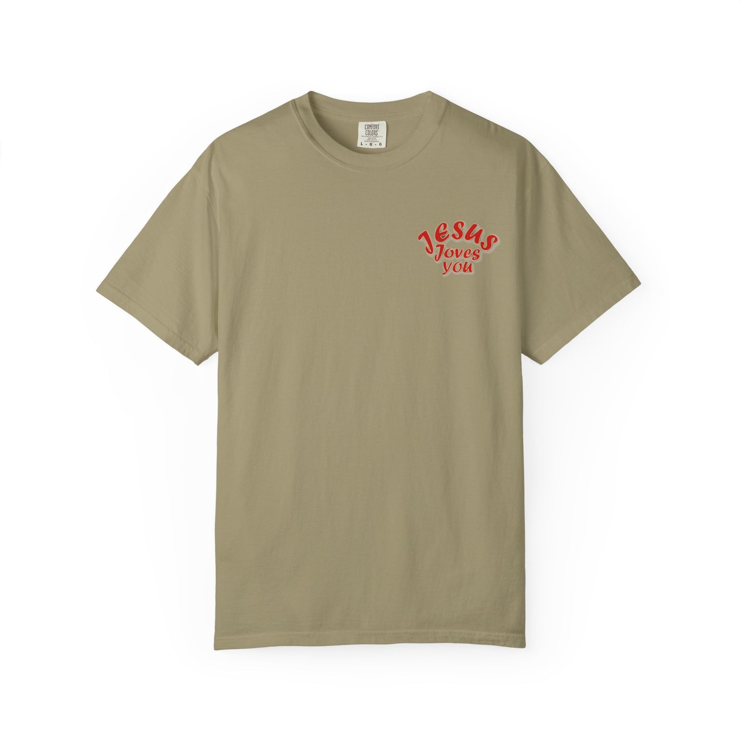 Christian Cross Heart Unisex T-shirt - Jesus Loves You Design