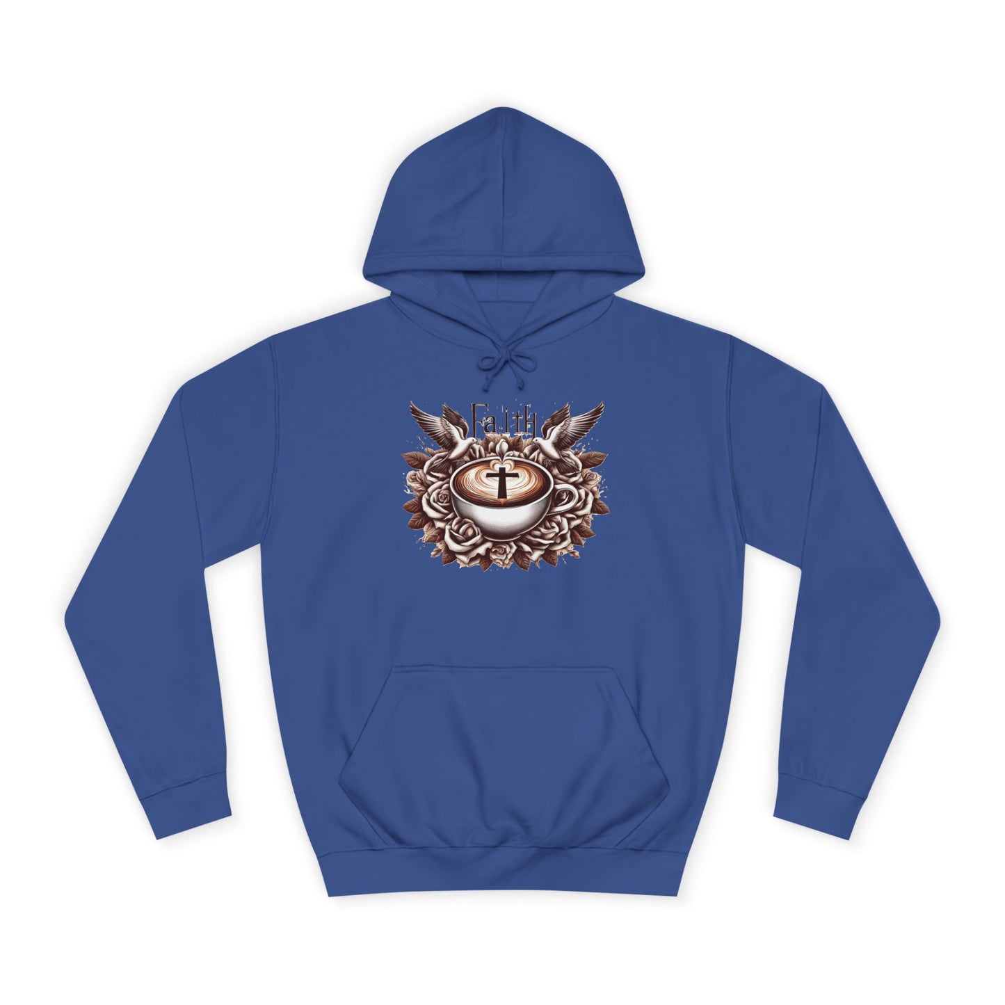 Unisex College Hoodie "Faith and Coffee"