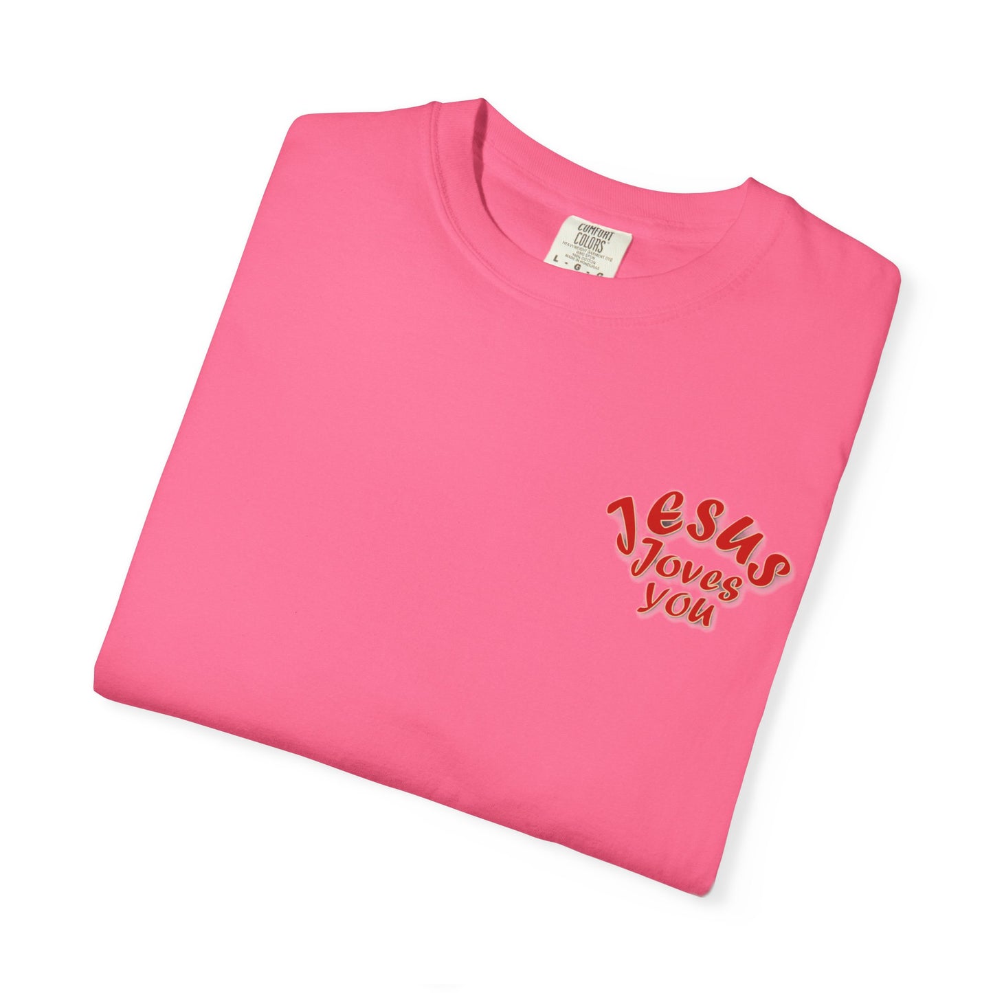 Christian Cross Heart Unisex T-shirt - Jesus Loves You Design