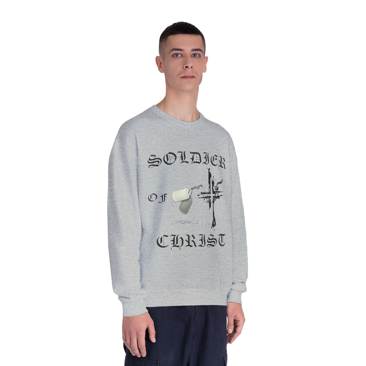 Christian Military Sweatshirt: Soldier of Christ Unisex NuBlend® Crewneck