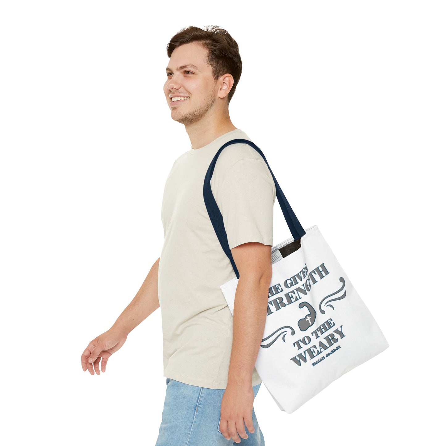 Tote Bag with Bible Verse Isaiah 40:29-31
