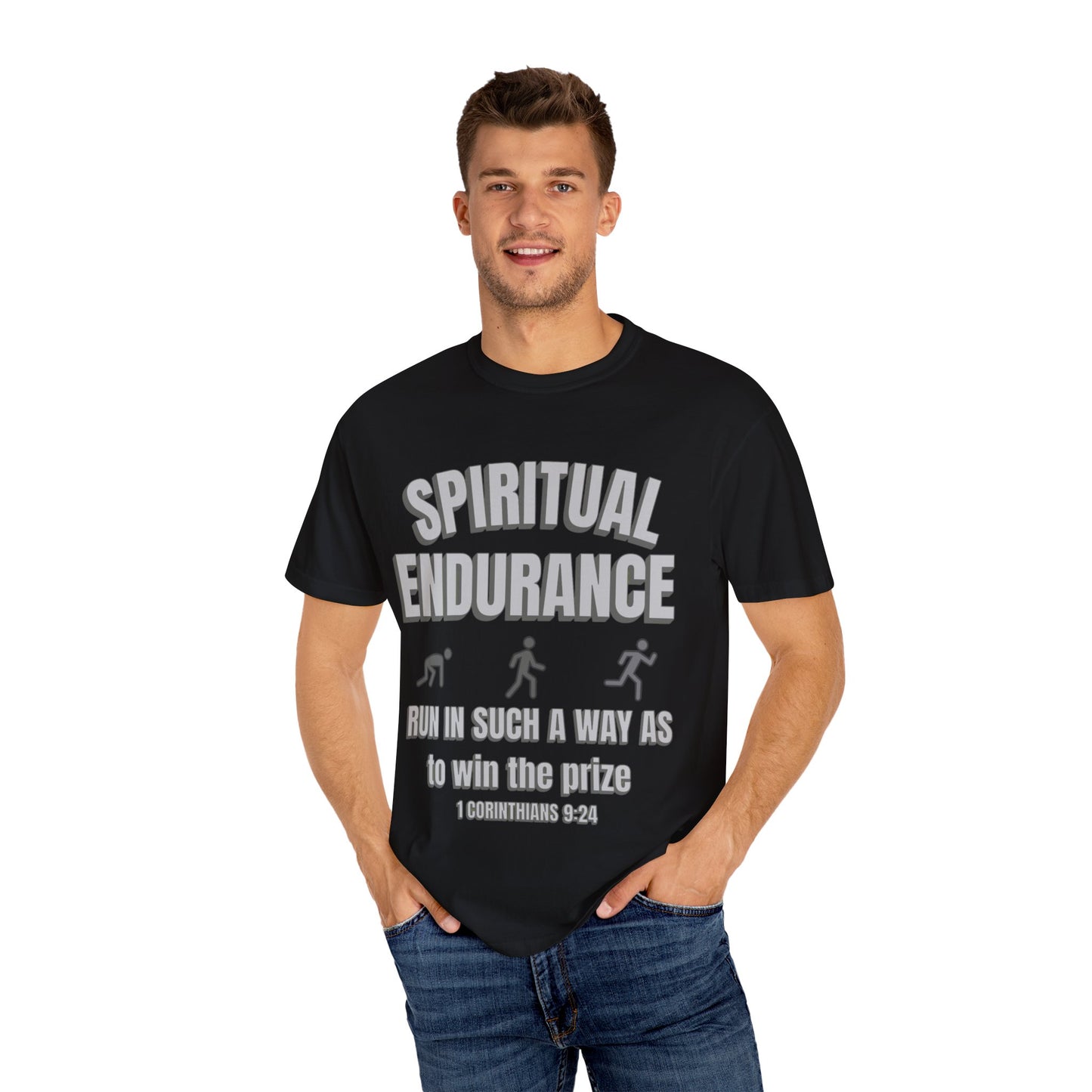Christian Verse 1 Corinthians 9:24 Garment-Dyed T-shirt