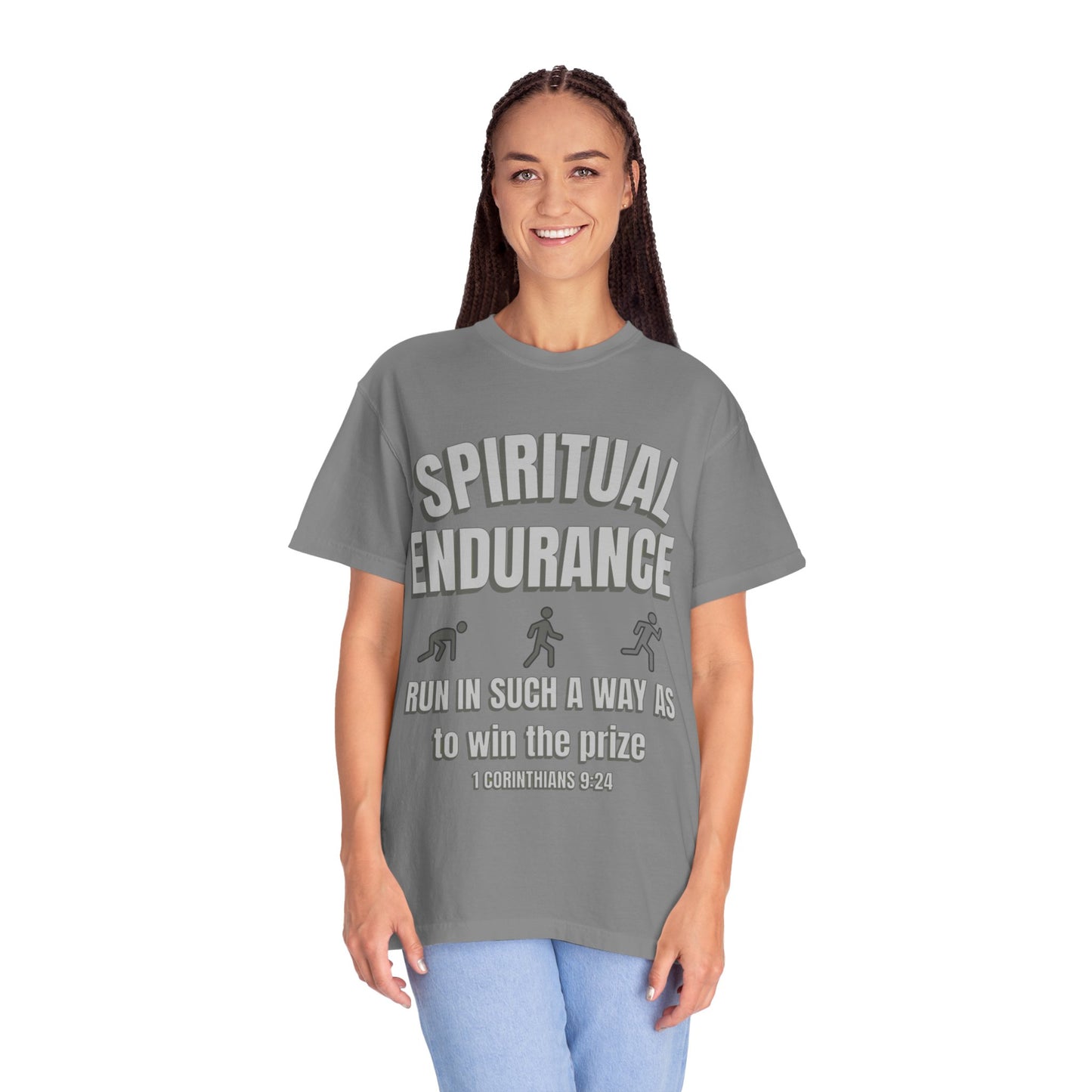 Christian Verse 1 Corinthians 9:24 Garment-Dyed T-shirt