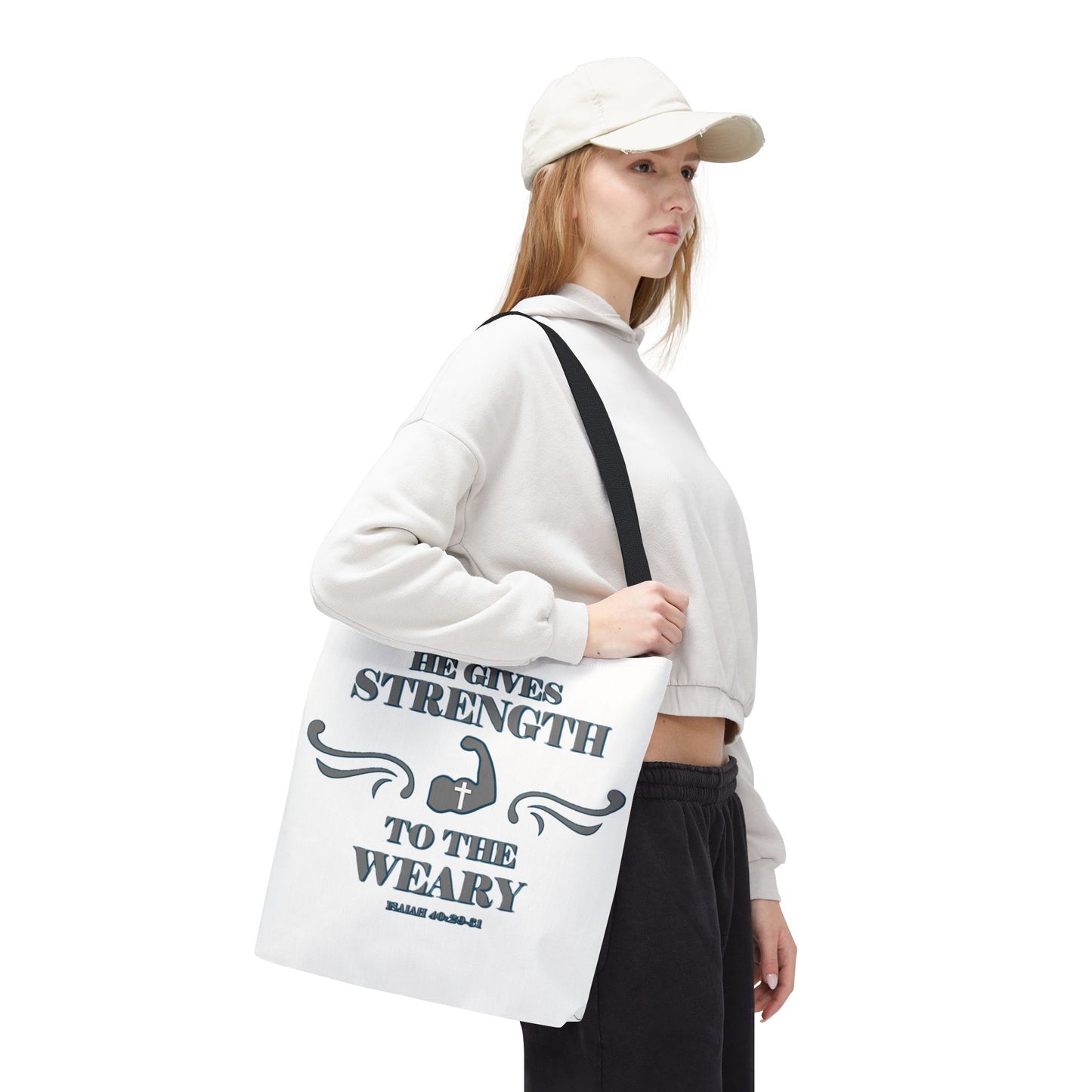 Tote Bag with Bible Verse Isaiah 40:29-31