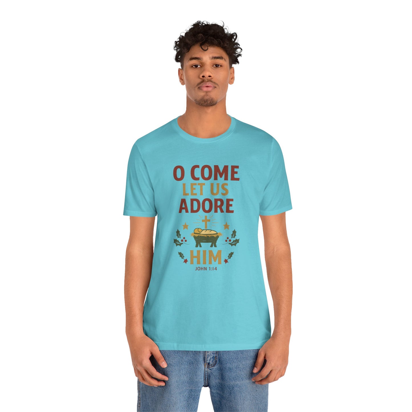 O Come Let Us Adore Him Christmas T-Shirt