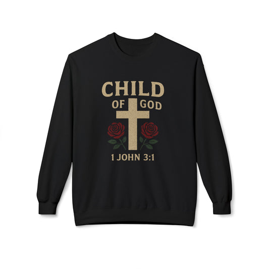 Christian Sweatshirt - 1 John 3:1 'Child of God'