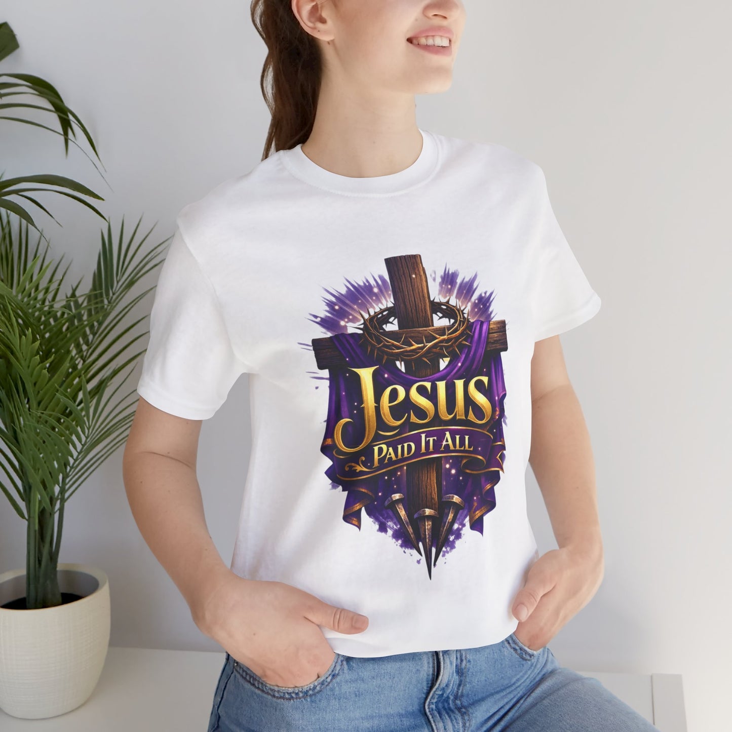 Jesus Paid It All Christian Cross Tee