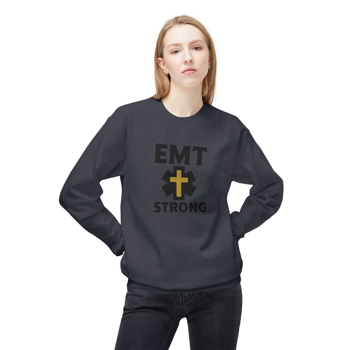 EMT Strong Christian Cross Sweatshirt