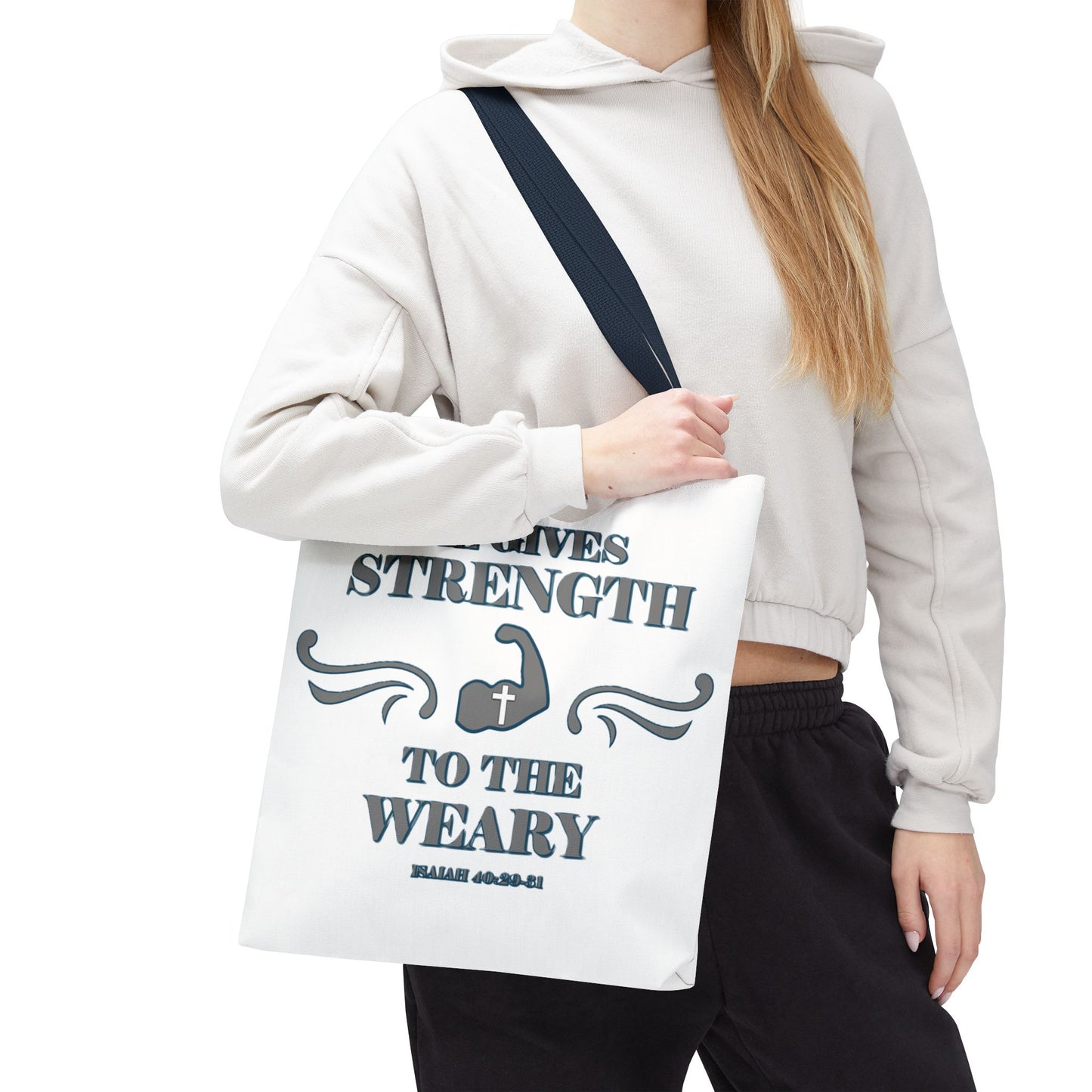 Tote Bag with Bible Verse Isaiah 40:29-31