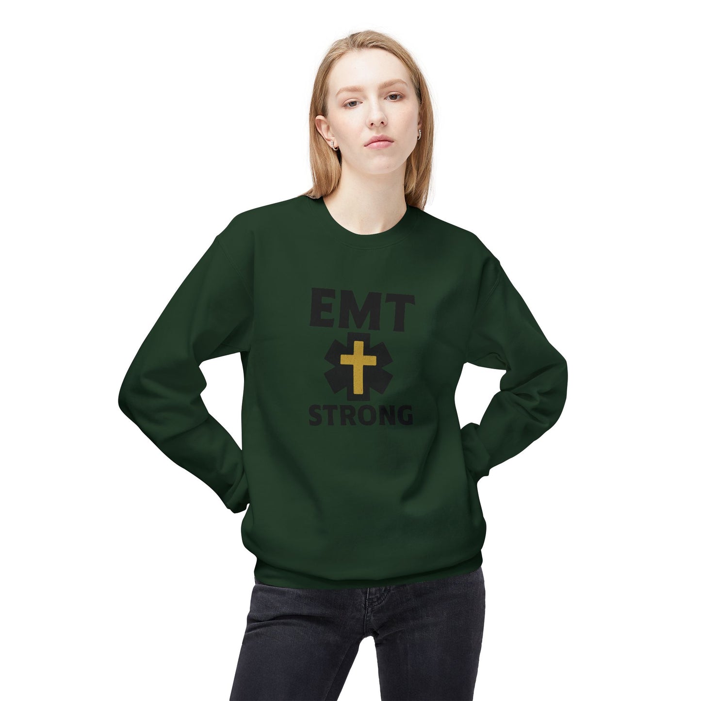 EMT Strong Christian Cross Sweatshirt