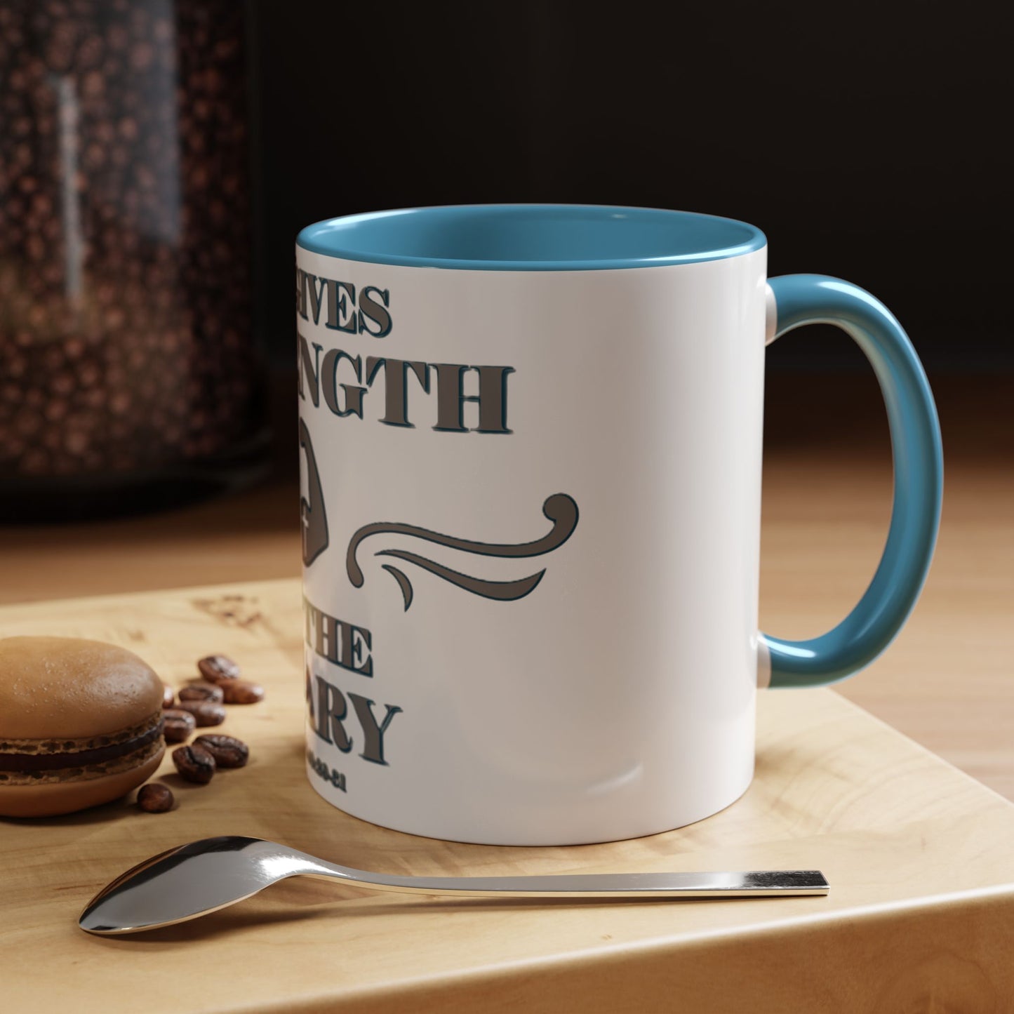 Mug - Bible Verse Isaiah 40:29-31 'He gives Strength to the Weary'