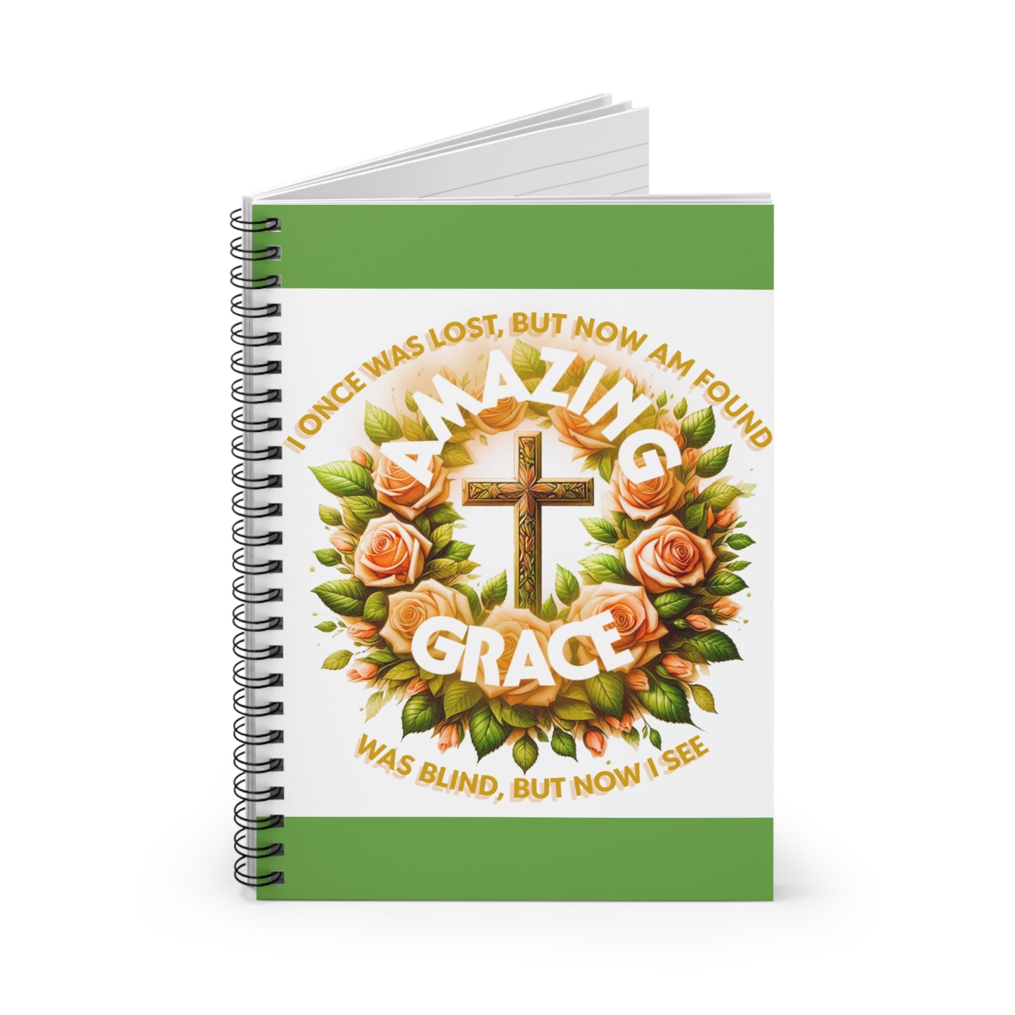 Spiral Notebook - Ruled Line "Amazing Grace"