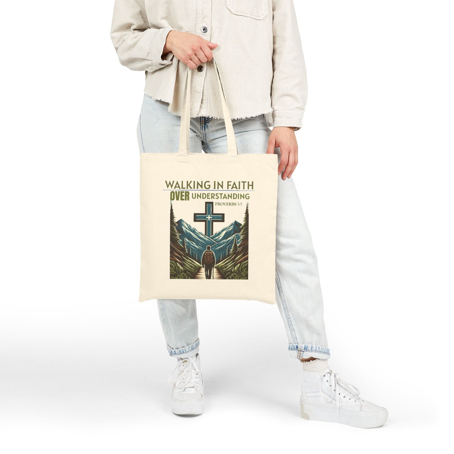 Tote Bag with Bible Verse Proverbs 3:5