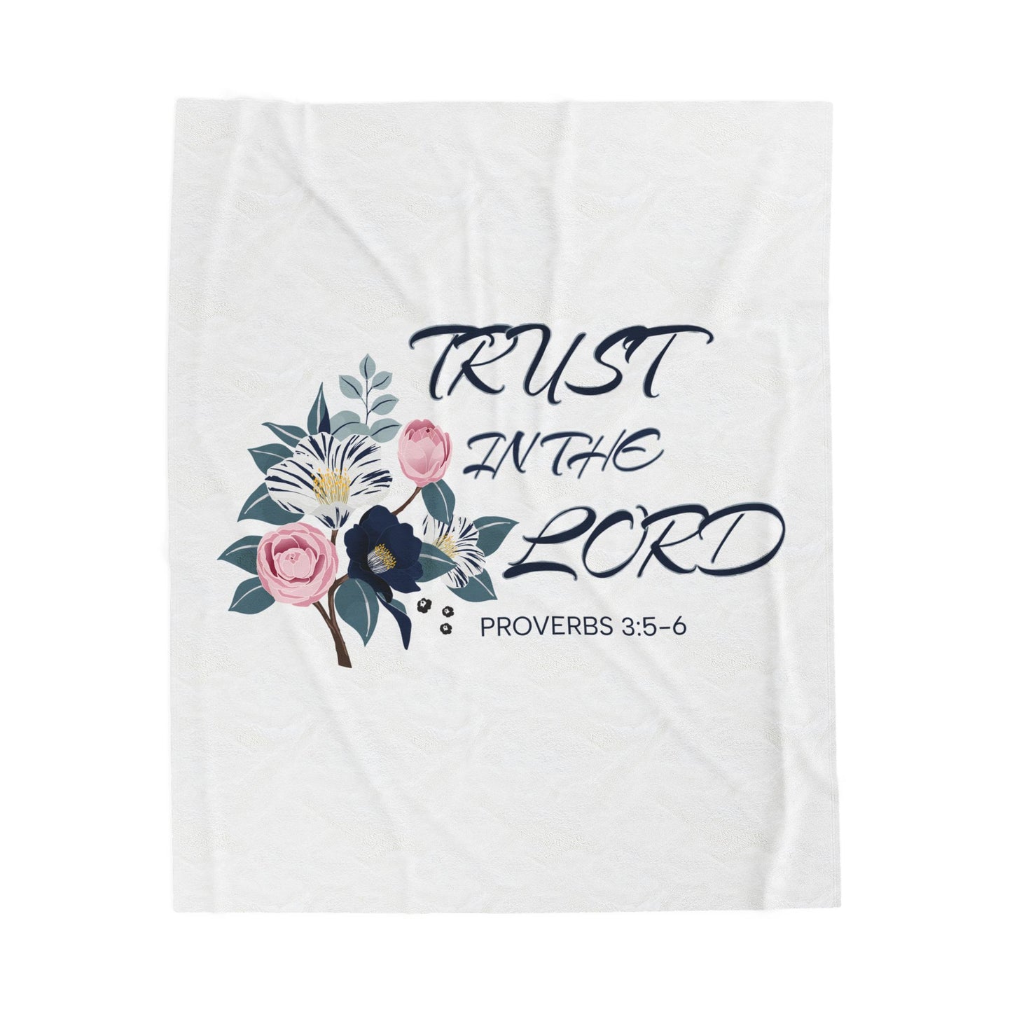 Velveteen Plush Blanket - Trust in the Lord