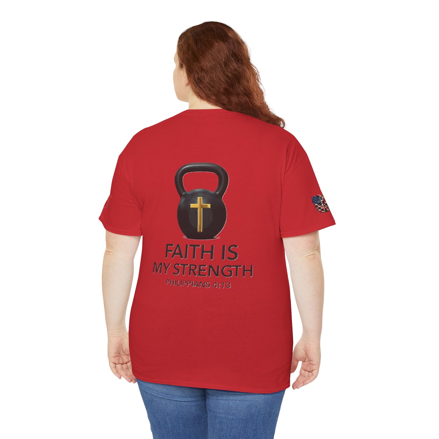 Christian Tee - Philippians 4:13 'Faith Is My Strength' (Copy)