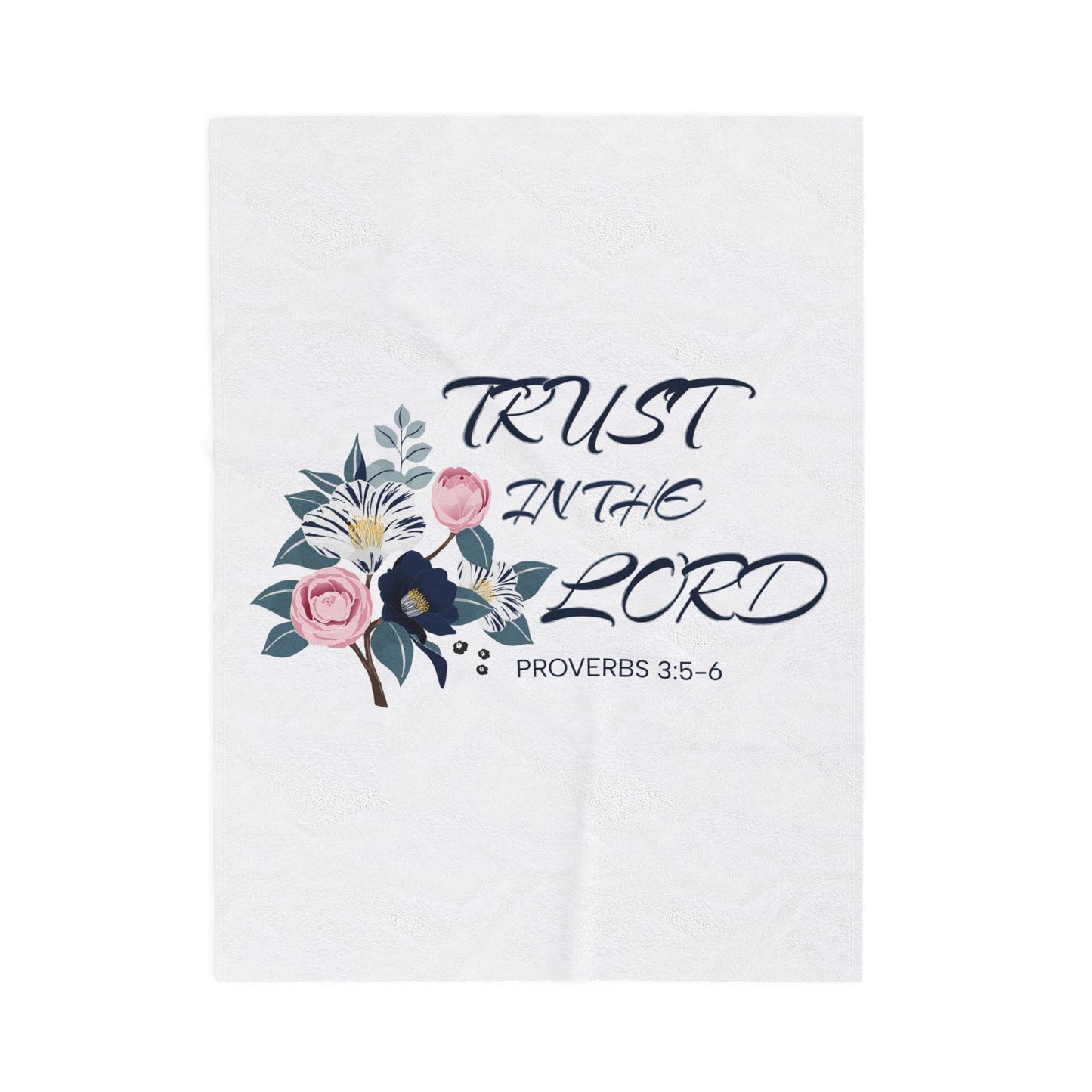 Velveteen Plush Blanket - Trust in the Lord