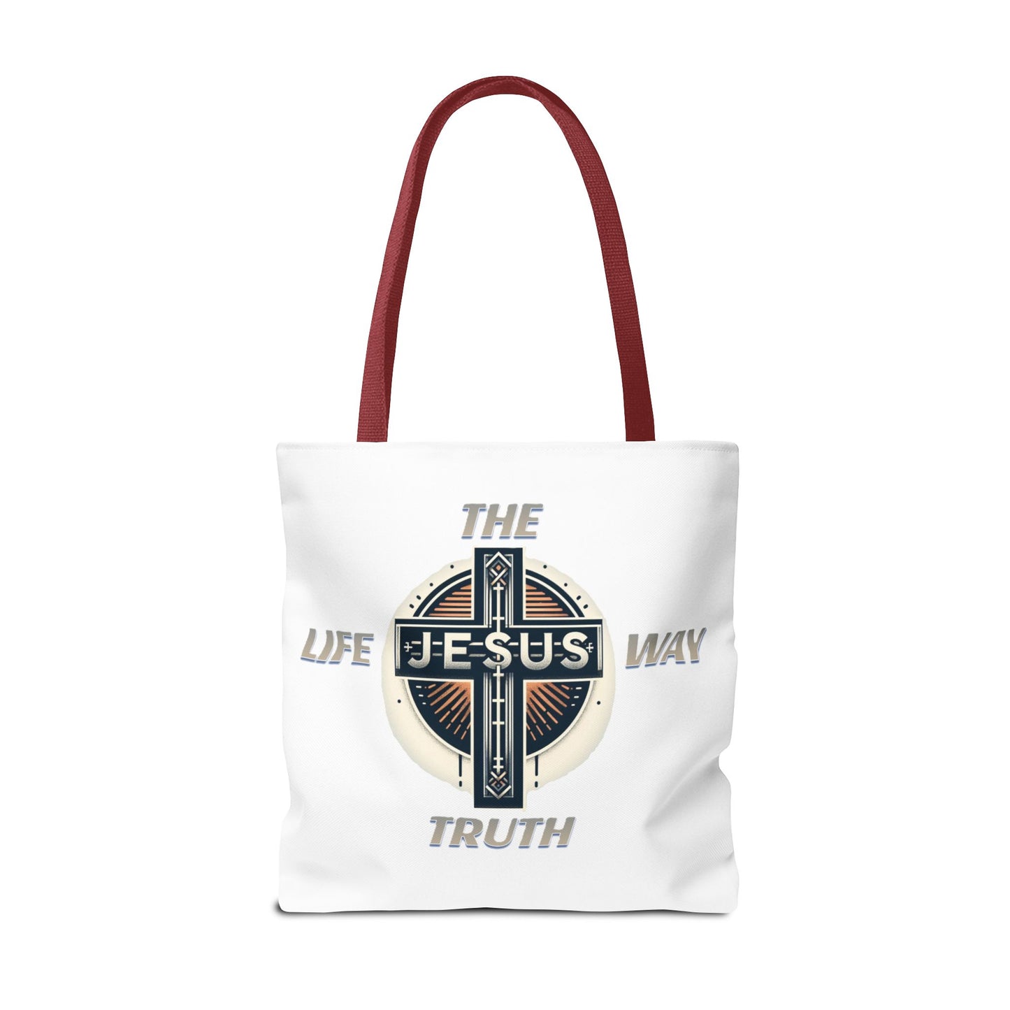 Tote Bag (AOP)"JESUS IS THE WAY TRUTH LIFE"