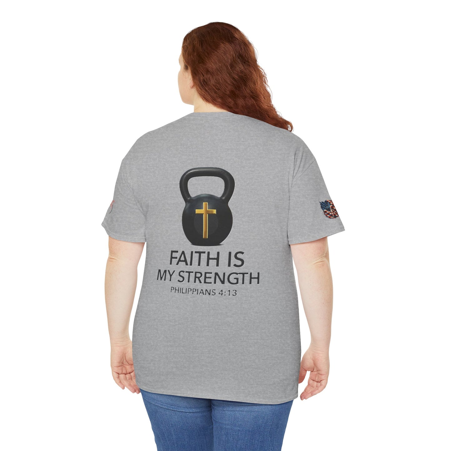 Christian Tee - Philippians 4:13 'Faith Is My Strength' (Copy)