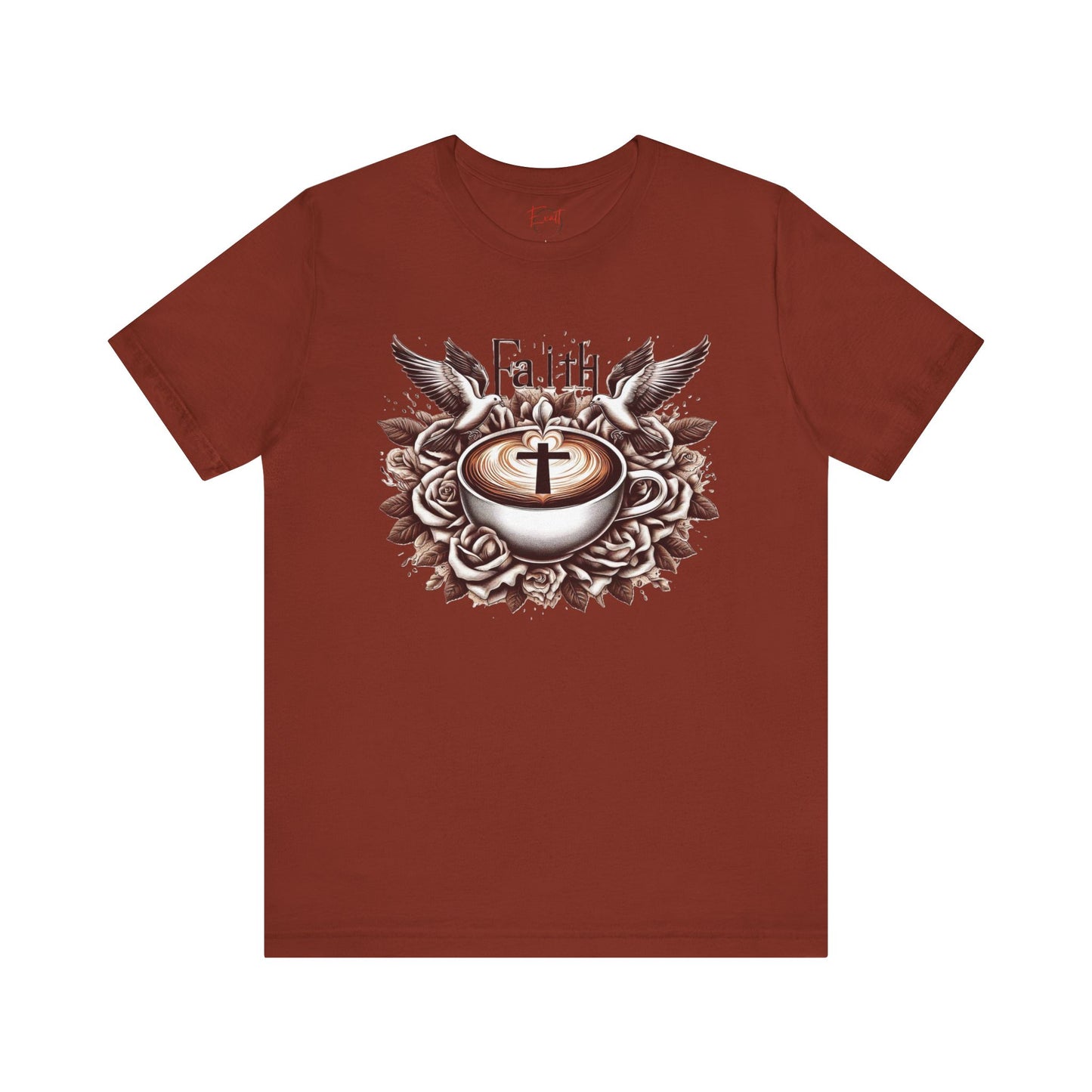 Unisex Jersey Short Sleeve Tee "Faith and Coffee"