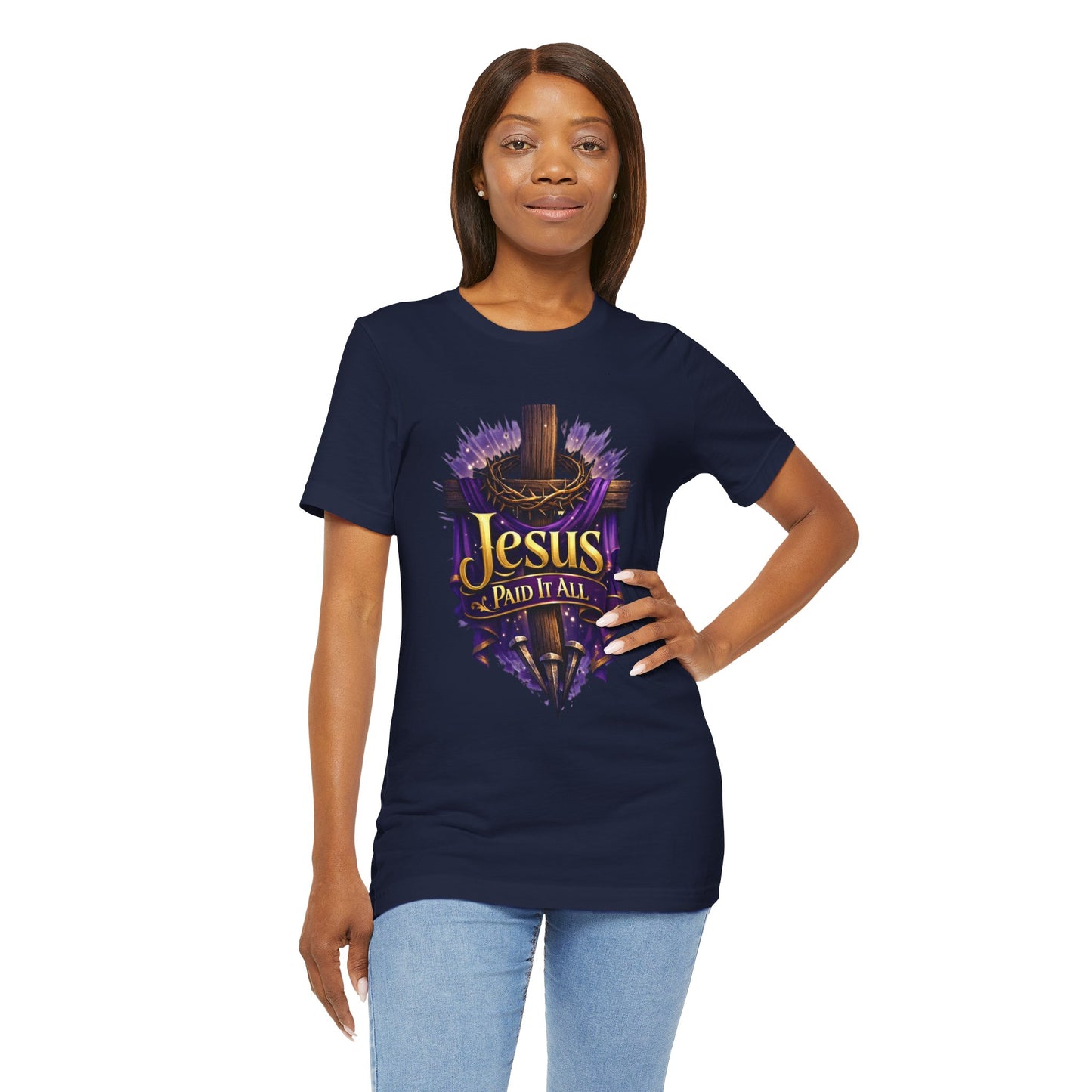 Jesus Paid It All Christian Cross Tee
