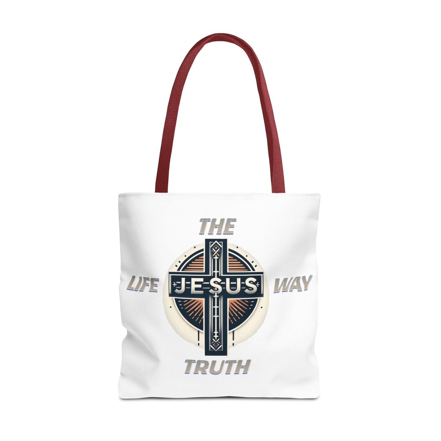 Tote Bag (AOP)"JESUS IS THE WAY TRUTH LIFE"