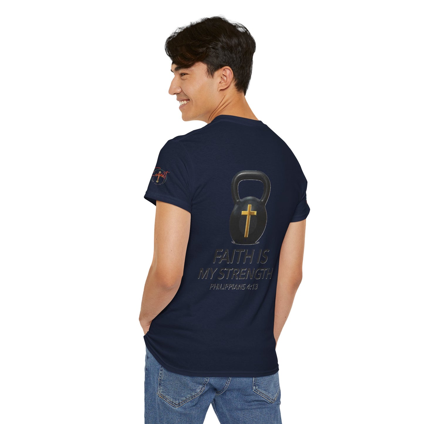 Christian Tee - Philippians 4:13 'Faith Is My Strength'