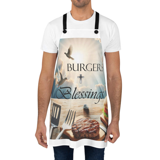 "Burgers and Blessings" Apron (AOP)