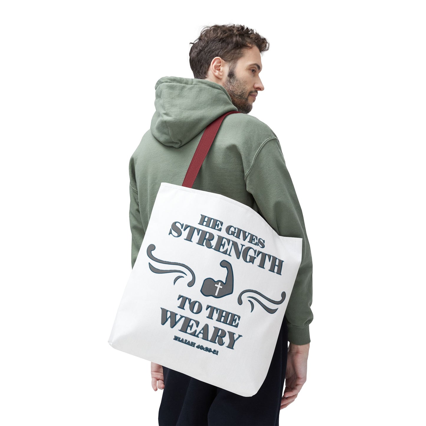 Tote Bag with Bible Verse Isaiah 40:29-31