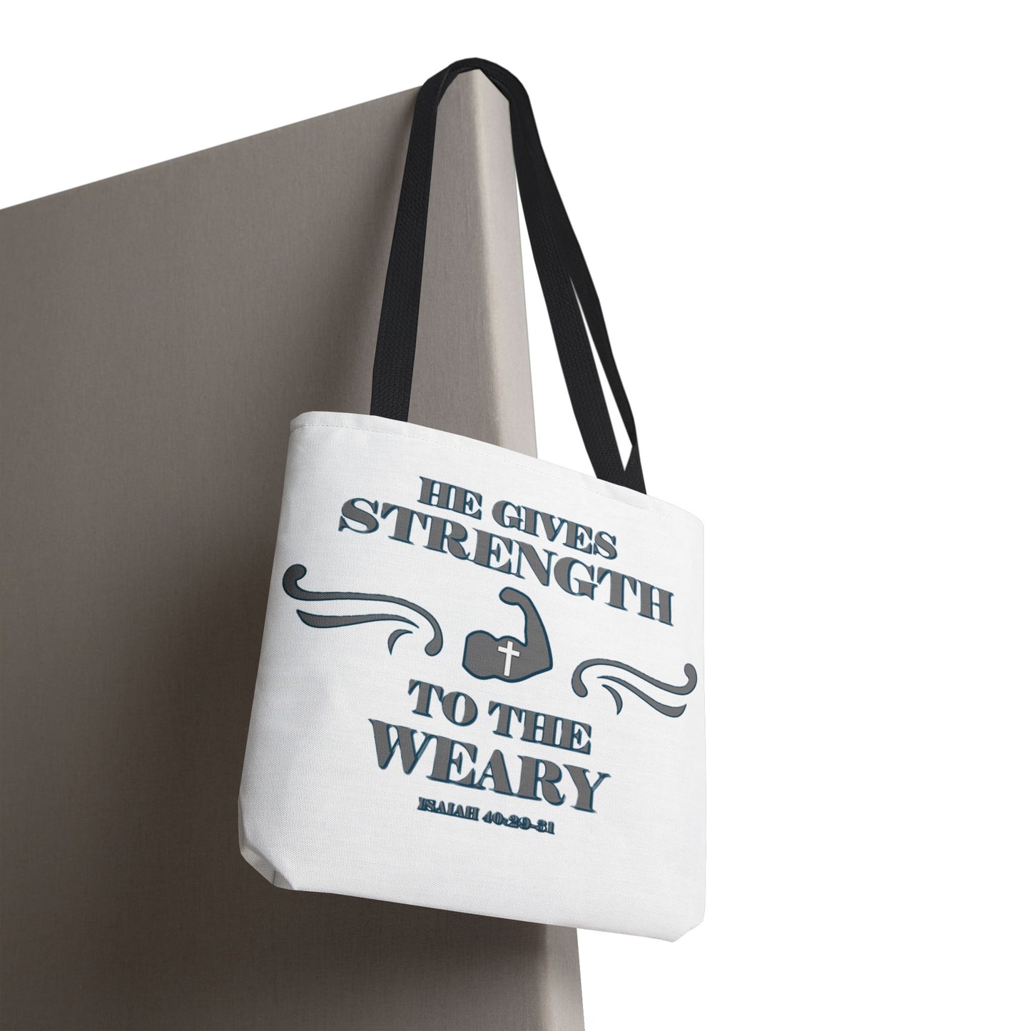 Tote Bag with Bible Verse Isaiah 40:29-31