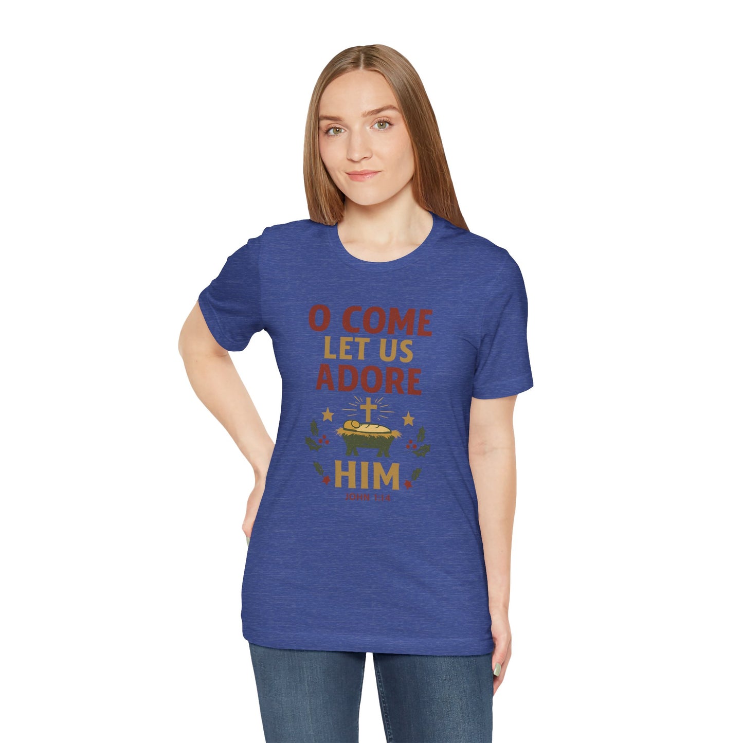 O Come Let Us Adore Him Christmas T-Shirt