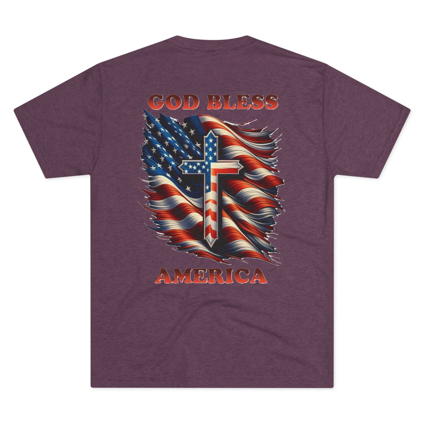 Copy of Unisex Tri-Blend Crew Tee "GOD BLESS AMERICA"