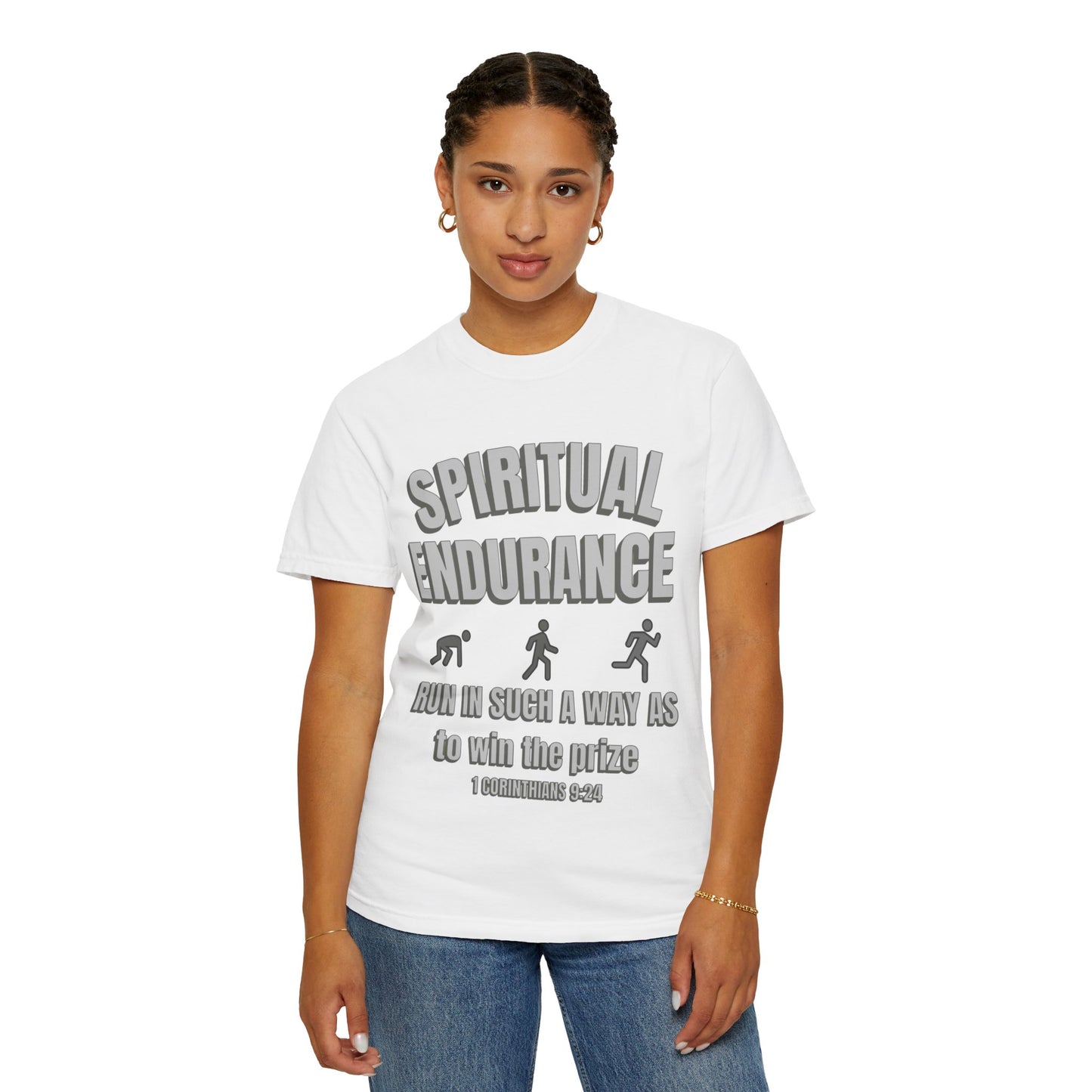 Christian Verse 1 Corinthians 9:24 Garment-Dyed T-shirt