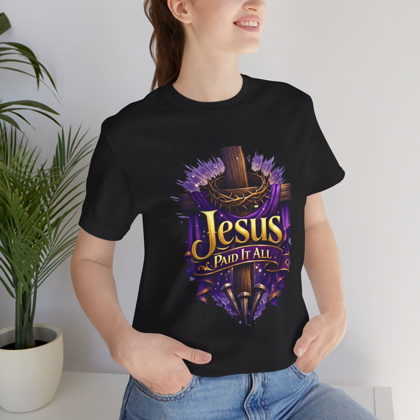 Jesus Paid It All Christian Cross Tee