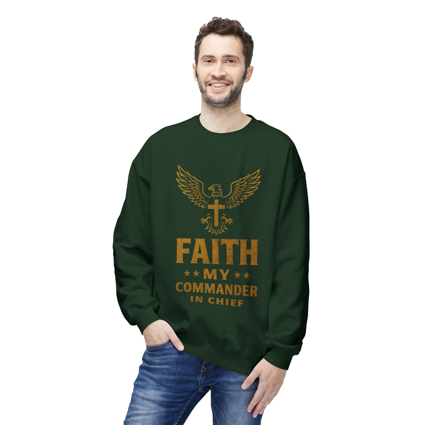Sweatshirt - Military Christians: 'Faith is my Commander in Chief'