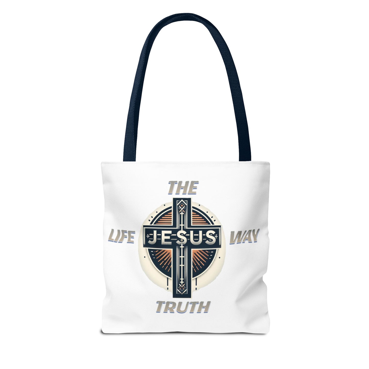 Tote Bag (AOP)"JESUS IS THE WAY TRUTH LIFE"
