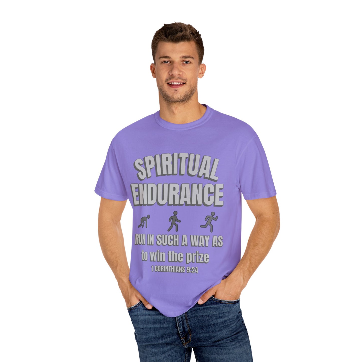 Copy of Christian Verse 1 Corinthians 9:24 Garment-Dyed T-shirt