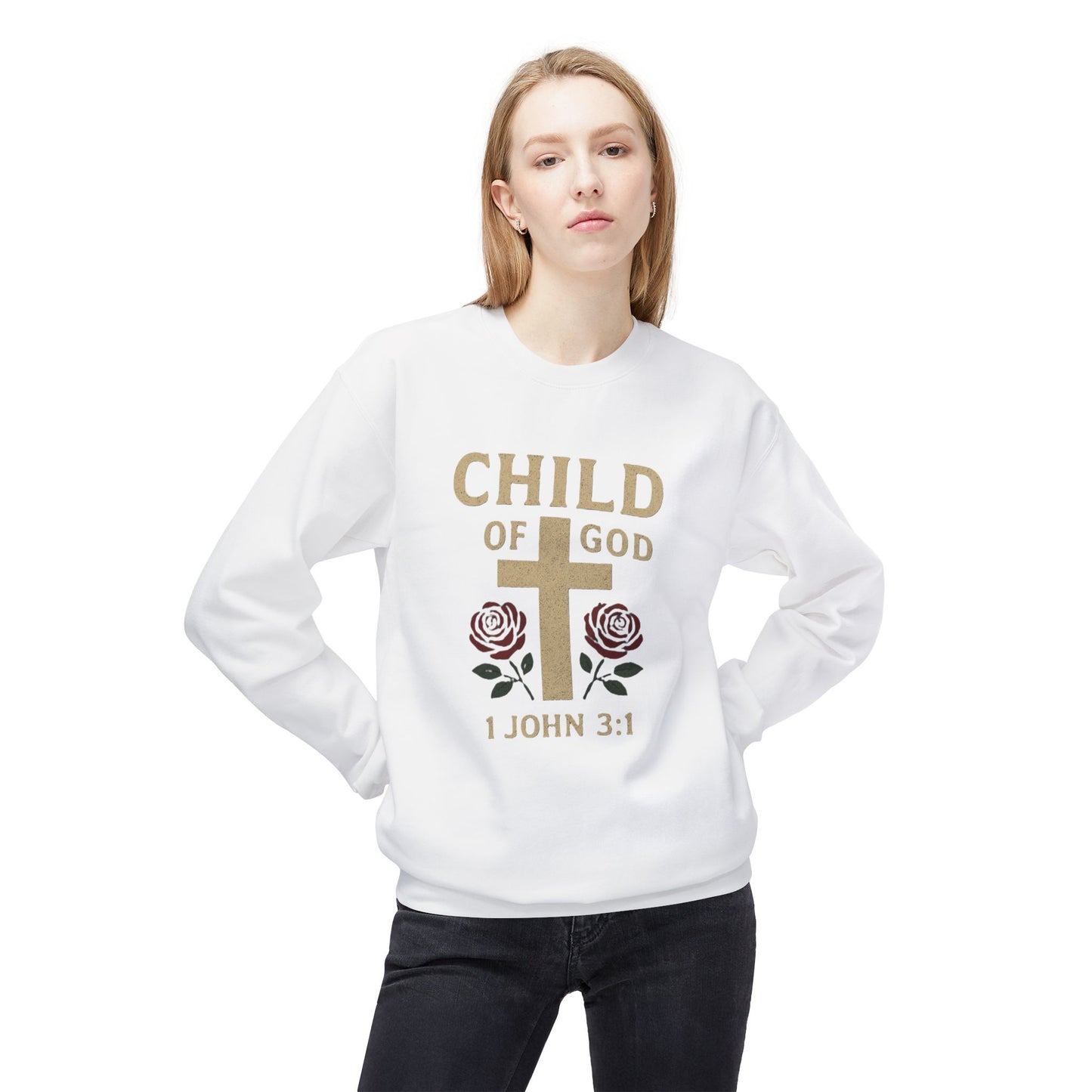 Christian Sweatshirt - 1 John 3:1 'Child of God'