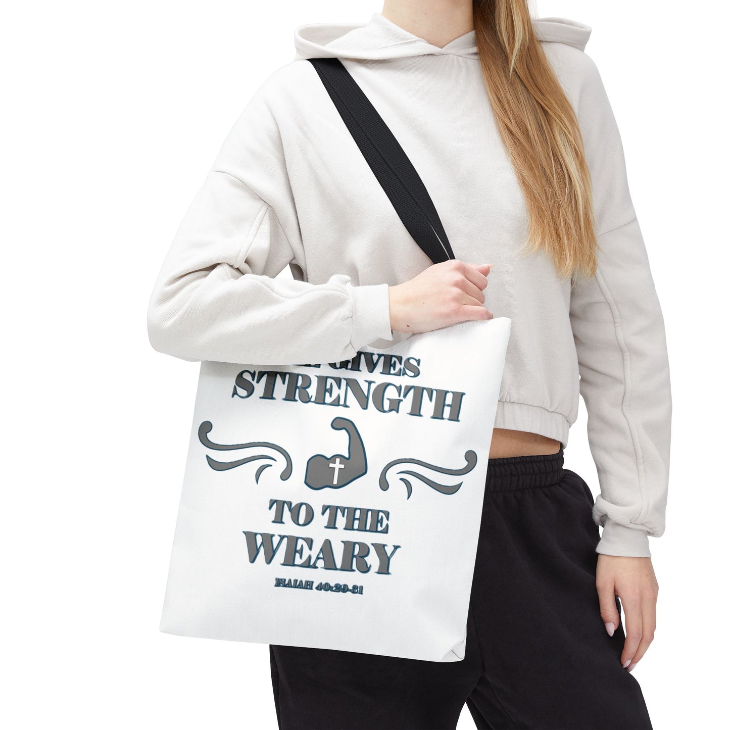 Tote Bag with Bible Verse Isaiah 40:29-31