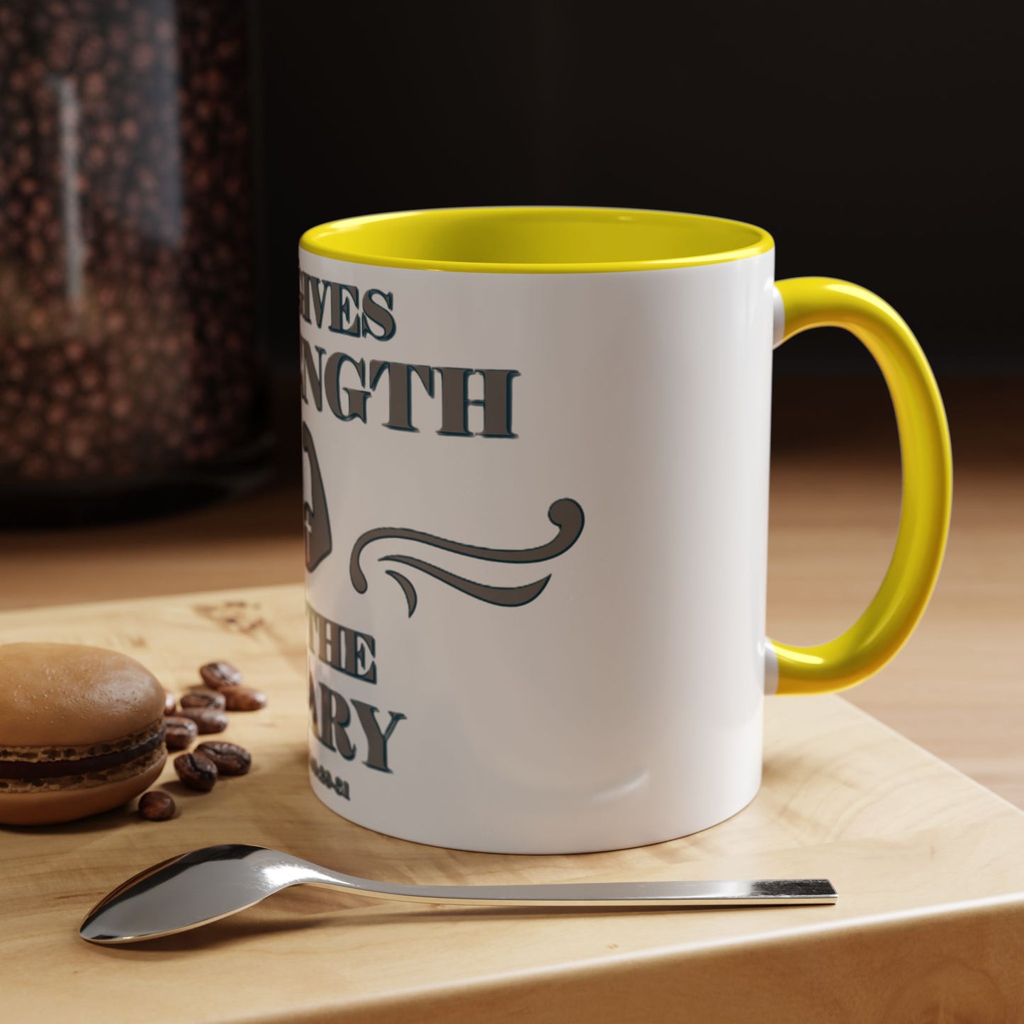 Mug - Bible Verse Isaiah 40:29-31 'He gives Strength to the Weary'