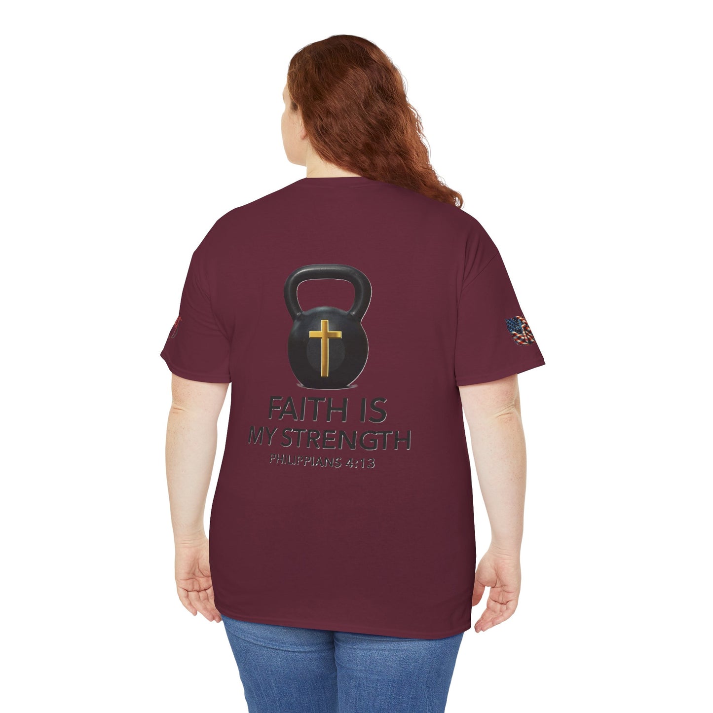 Christian Tee - Philippians 4:13 'Faith Is My Strength' (Copy)