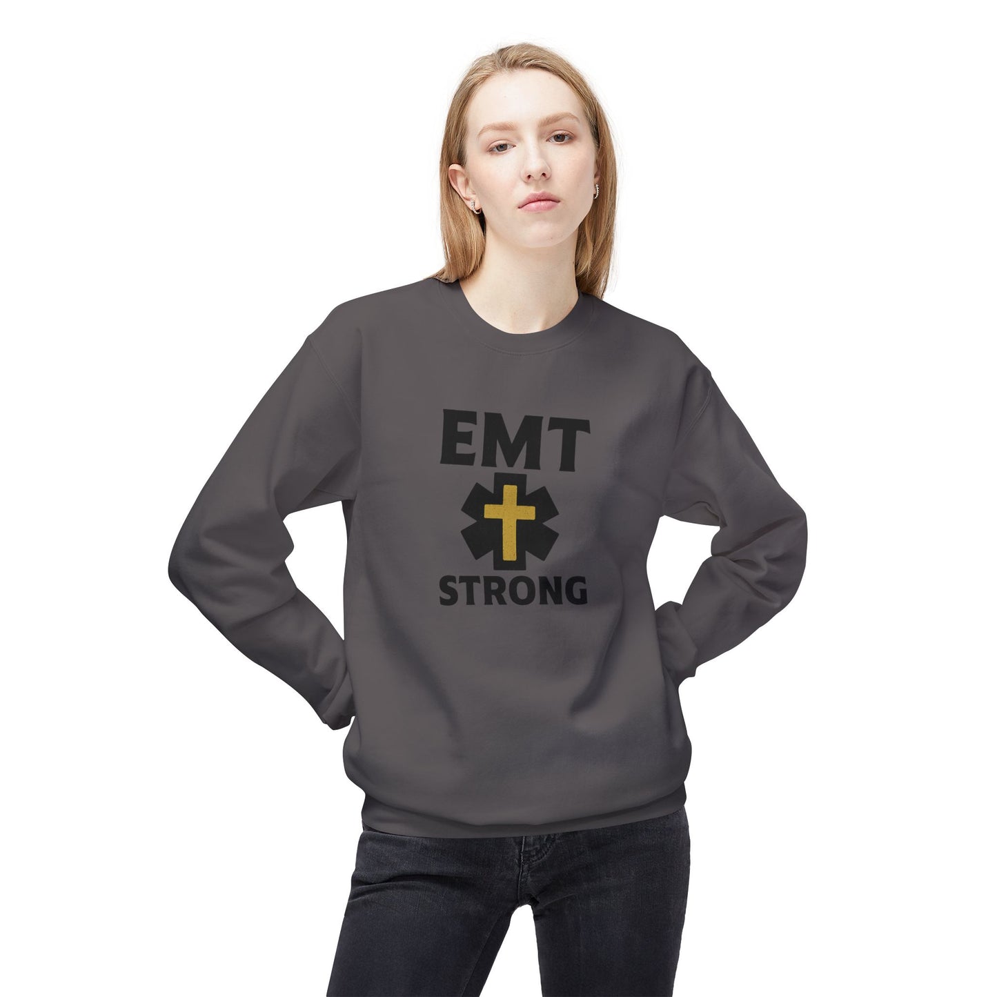 EMT Strong Christian Cross Sweatshirt