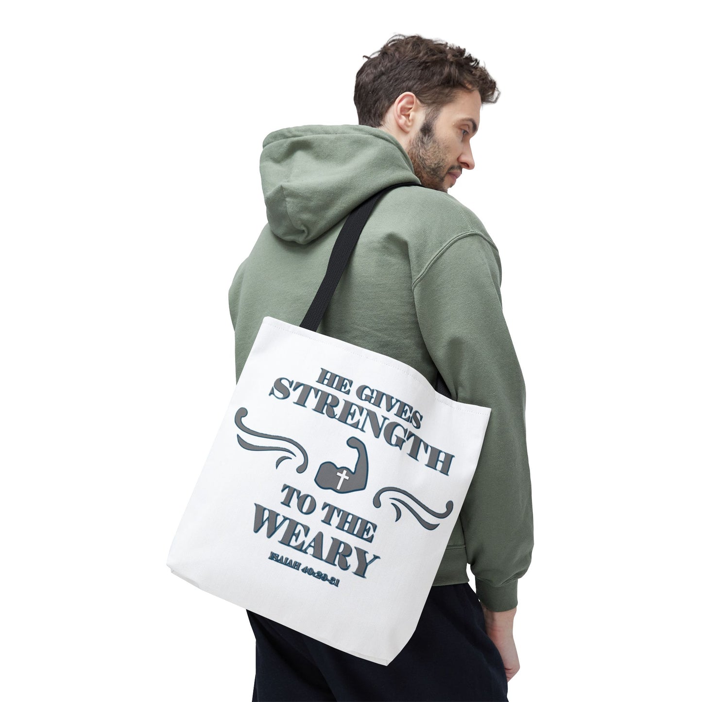 Tote Bag with Bible Verse Isaiah 40:29-31