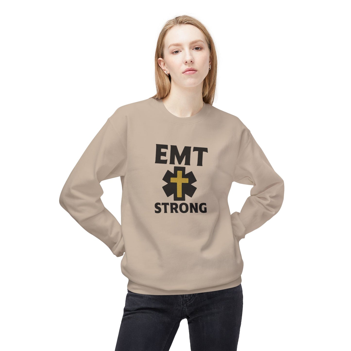 EMT Strong Christian Cross Sweatshirt