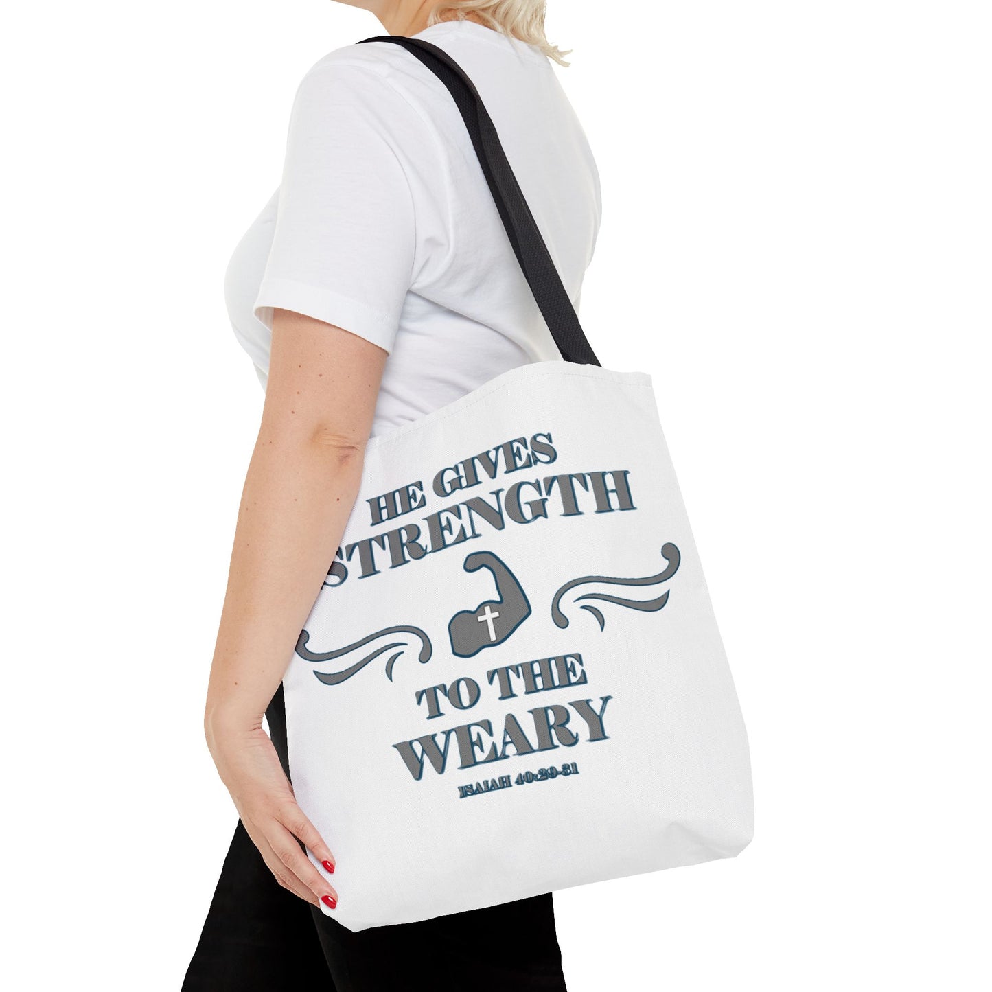Tote Bag with Bible Verse Isaiah 40:29-31