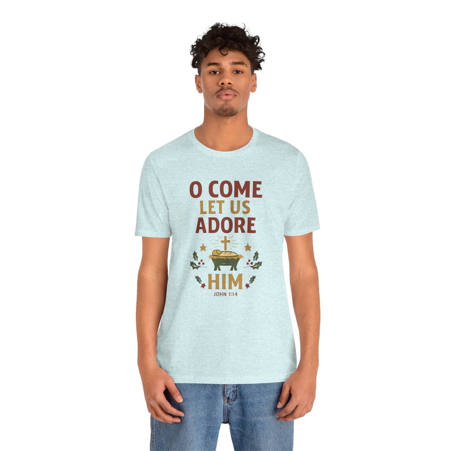 O Come Let Us Adore Him Christmas T-Shirt