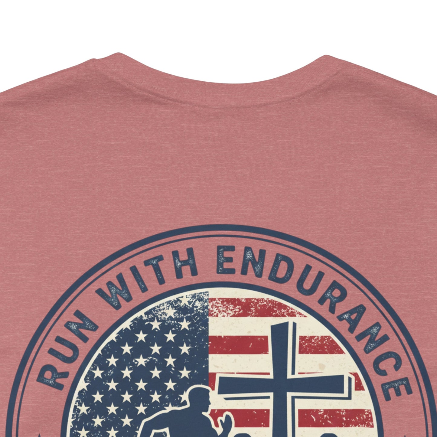 Hebrews 12:1-2 'Run With Endurance' T-Shirt — Inspirational Christian Tee